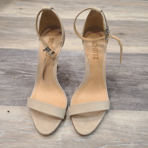 SCHUTZ nude suede heel - Picture 3 of 6